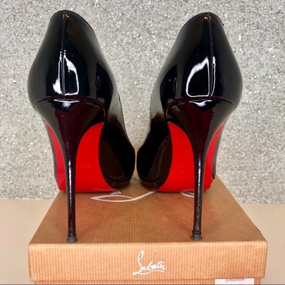 👠sold👠Louboutin black patent Filo 120 mm pumps - Picture 7 of 8